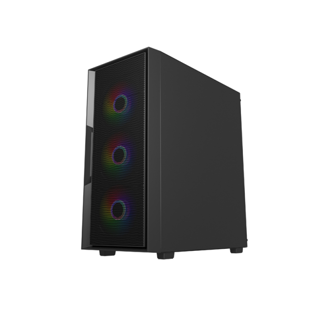 black desktop Micro ATX ITX MATX full mid tower cases Gamer gaming computer pc case & towers with rgb fan