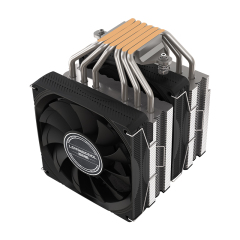 2-Fan 6-Heat Pipe Double Tower CPU Cooler Air Heatsink PC Radiator with Fluid Bearing for Intel LGA 2011 X79 X99 AMD Computer