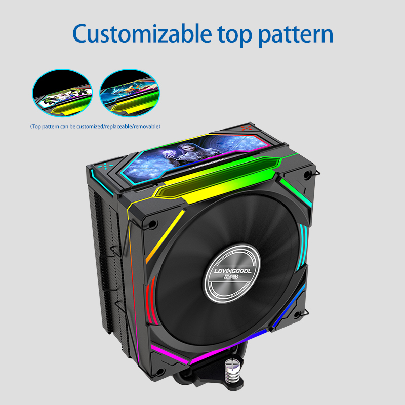 Hot Sales 4 Heat Pipes ARGB 120mm CPU Cooler 4 Pin PWM CPU Air Cooling Fan Cheap Cooler Intel AMD