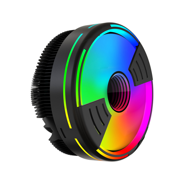 New Arrival UFO Design Computer CPU Radiator Fan Color LED Changing RGB CPU Air Cooler Fan For PC Processor