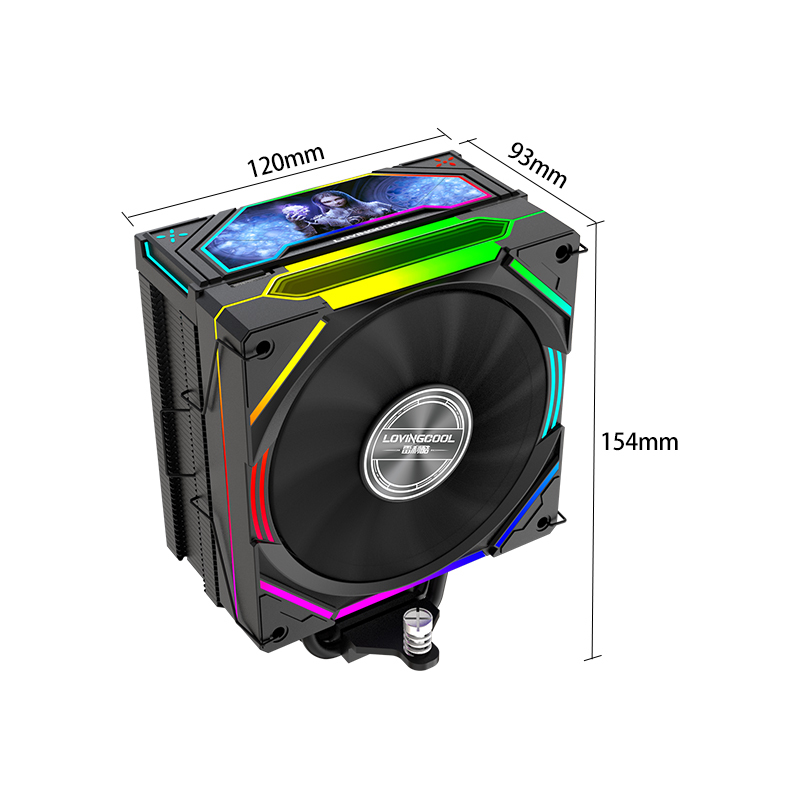 Hot Sales 4 Heat Pipes ARGB 120mm CPU Cooler 4 Pin PWM CPU Air Cooling Fan Cheap Cooler Intel AMD