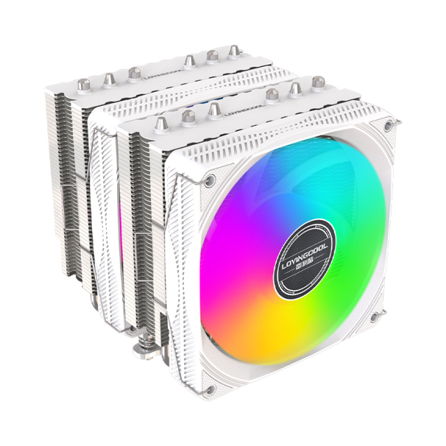 Double Tower CPU Air Cooler with 6 Heat Pipes Aluminum Cooper Heatsink PC Radiator for Intel/AMD for Computer Case