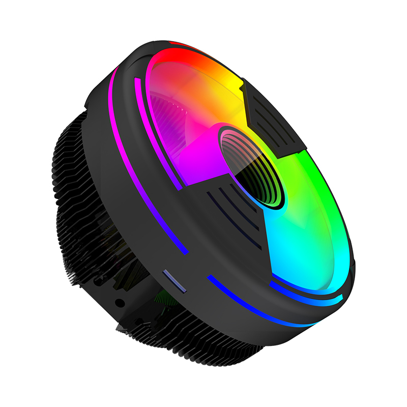 New Arrival UFO Design Computer CPU Radiator Fan Color LED Changing RGB CPU Air Cooler Fan For PC Processor