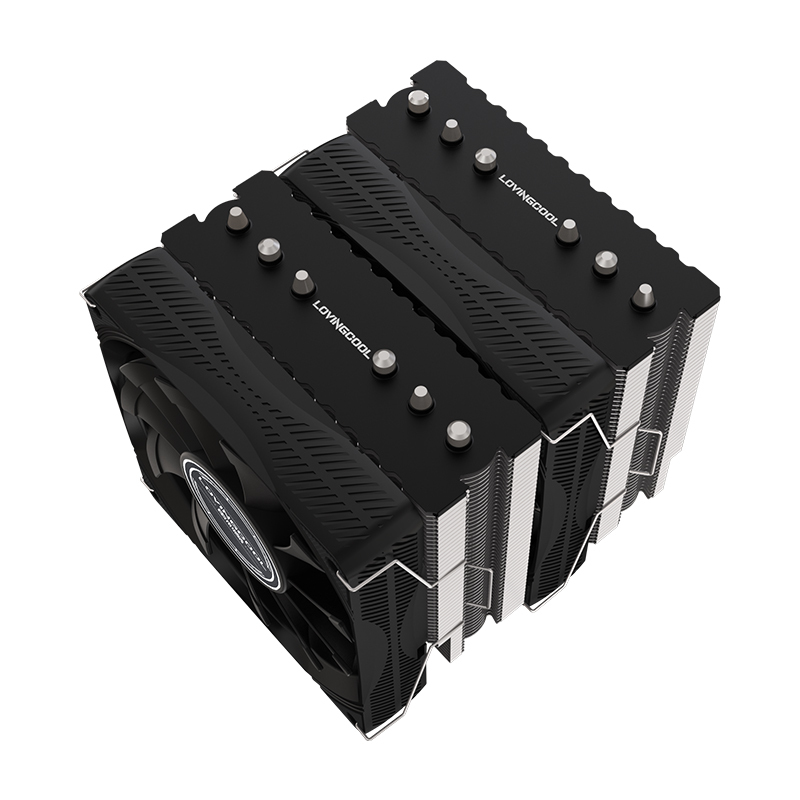 2-Fan 6-Heat Pipe Double Tower CPU Cooler Air Heatsink PC Radiator with Fluid Bearing for Intel LGA 2011 X79 X99 AMD Computer