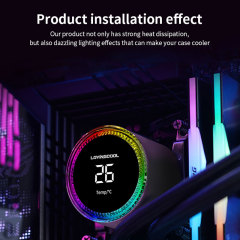 360MM High Quality Computer Cooling System Liquid Cooler PC Radiator AIO CPU Cooler with Real Time TEMP Display