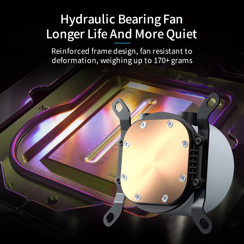 240mm RGB Liquid CPU Cooler with Copper Heatsink Temperature Display Screen LCD 12V Rated Air Type Water Cooling