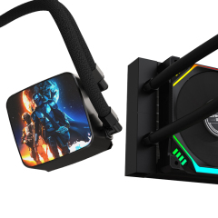 240 White ARGB CPU Liquid Cooler 5V 3PIN CPU Fan Integrated Water Cooling Radiator with Video Playback Water Pump