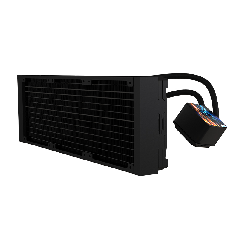 240 White ARGB CPU Liquid Cooler 5V 3PIN CPU Fan Integrated Water Cooling Radiator with Video Playback Water Pump