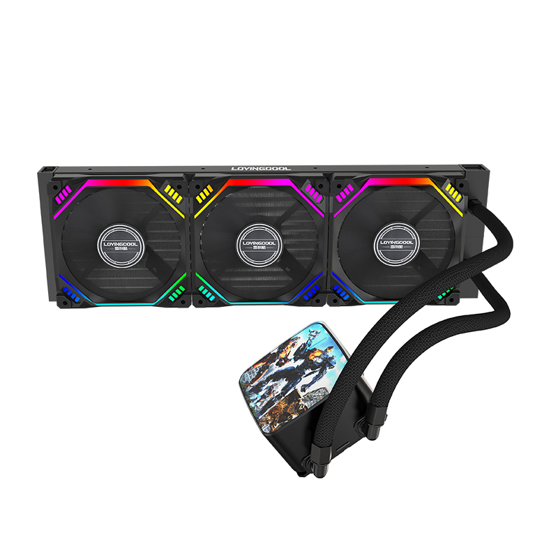 New Design Video Playback Water Pump 360mm Cooling Radiator PC Water Cooling Liquid CPU Cooler