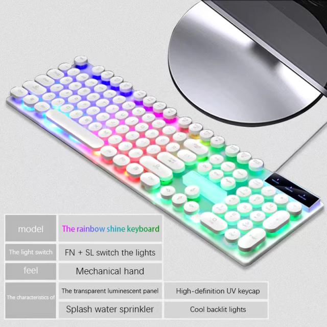 OEM Cheap Kit Teclado Y Mouse Clavier Souris Gamer Wired Klavye Rgb Led Backlight Kit Gaming Set Mouse and Keyboard Combo