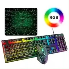 Newly Mechanical T6 Keyboard with USB Interface 108 Keys LED Light Gaming Keyboard