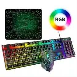 Newly Mechanical T6 Keyboard with USB Interface 108 Keys LED Light Gaming Keyboard