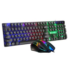 OEM Cheap Kit Teclado Y Mouse Clavier Souris Gamer Wired Klavye Rgb Led Backlight Kit Gaming Set Mouse and Keyboard Combo