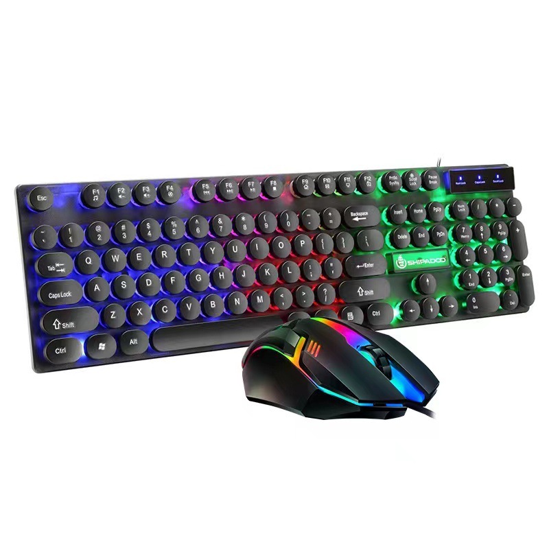 OEM Cheap Kit Teclado Y Mouse Clavier Souris Gamer Wired Klavye Rgb Led Backlight Kit Gaming Set Mouse and Keyboard Combo