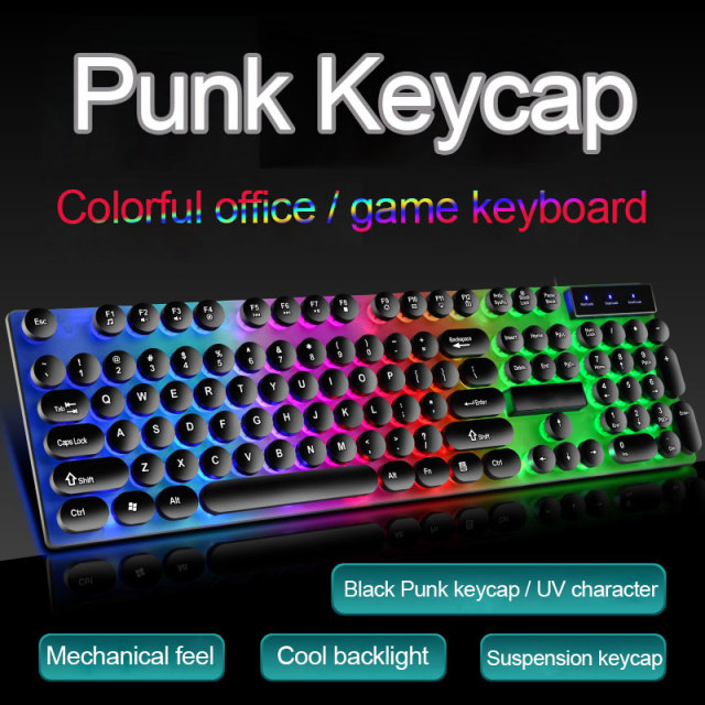 OEM Cheap Kit Teclado Y Mouse Clavier Souris Gamer Wired Klavye Rgb Led Backlight Kit Gaming Set Mouse and Keyboard Combo