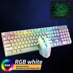 Newly Mechanical T6 Keyboard with USB Interface 108 Keys LED Light Gaming Keyboard