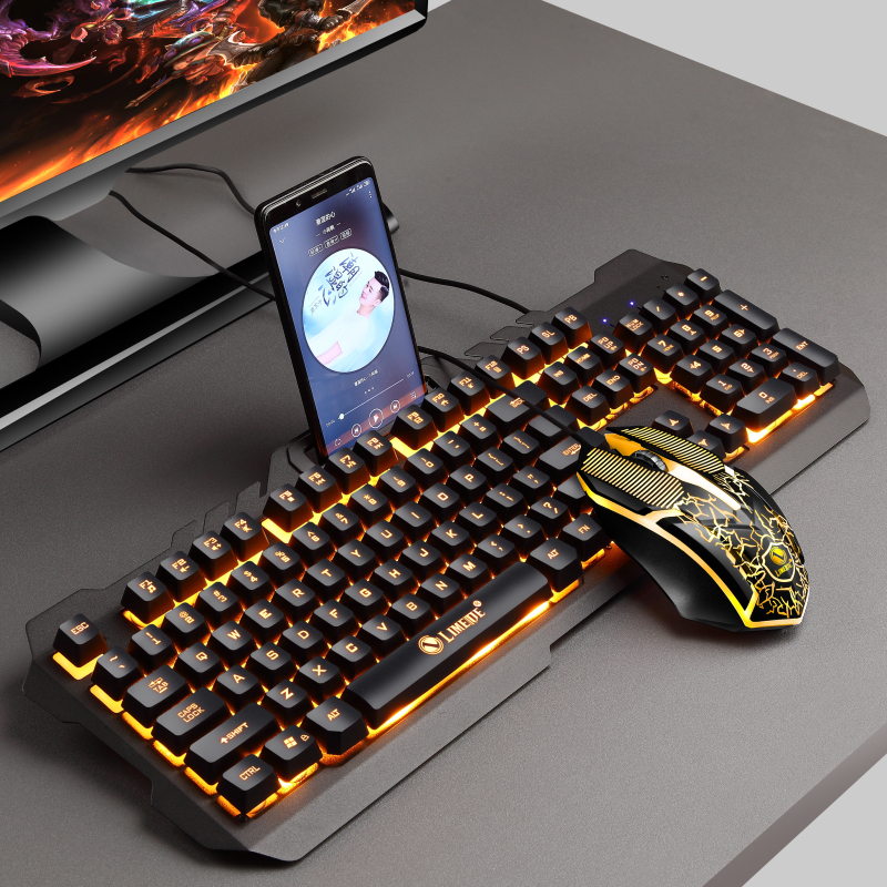Facoty Directly Sell Gaming Keyboard and Mouse Combo Waterproof RGB Led Backlight Ergonomic Design With USB Receiver For Gamer