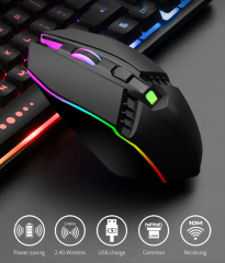 OEM Design High Quality Wireless Mouse 2.4Ghz Optic Gaming gamer RGB Keyboard Mouse For PC Computer Case Desktop USB Mouse