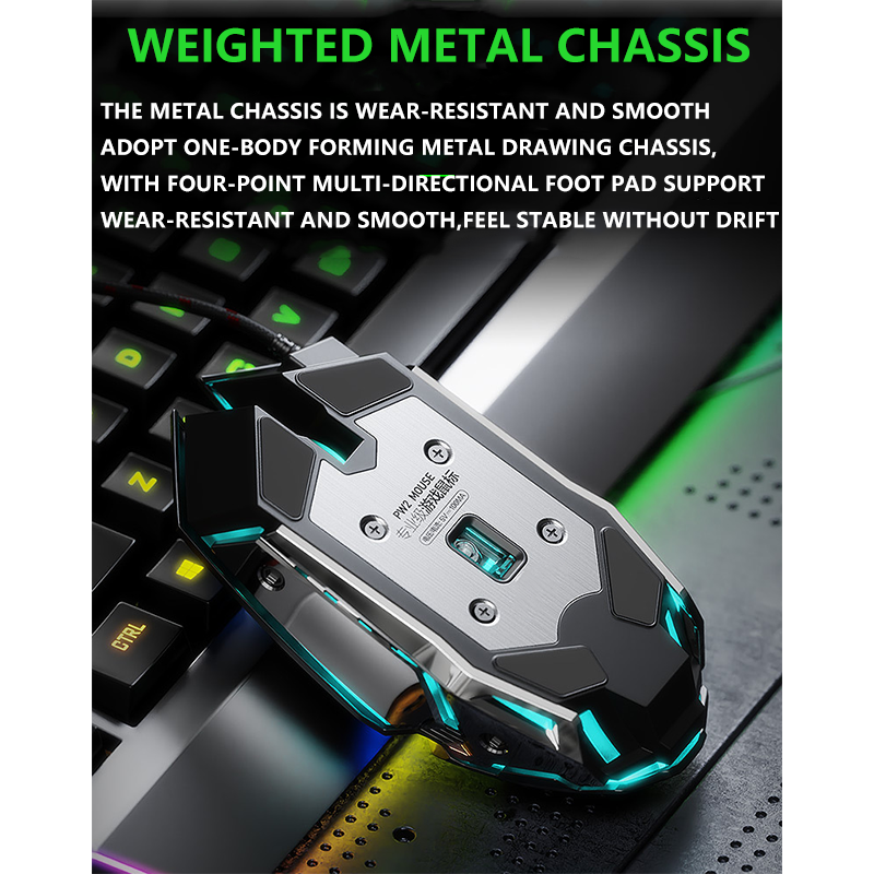 OEM Mechanical Gaming Mouse Wired Computer Esports Luminous Pc Mouse Wireless USB Silent Mouse Home Office