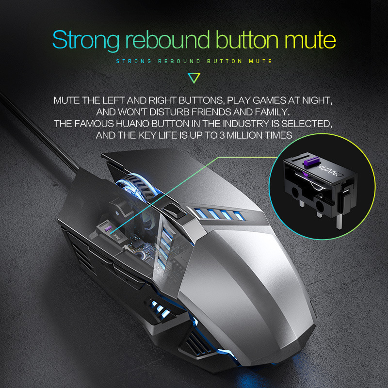 OEM Mechanical Gaming Mouse Wired Computer Esports Luminous Pc Mouse Wireless USB Silent Mouse Home Office