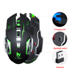 Q13 OEM/ODM 2.4G BT wireless mouse mobile supported hyper speed wireless rgb backlit 6d gaming pc mouse