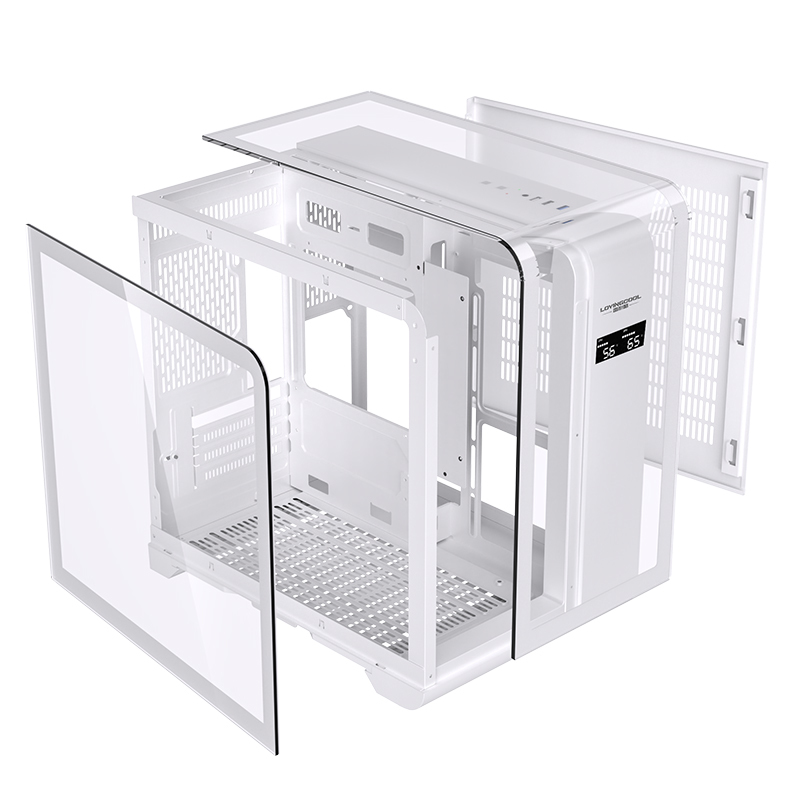 Custom Gaming PC Computer Case Bag Tempered Glass Mid Tower MATX Desktop PC Game Case with LCD Temperature Display