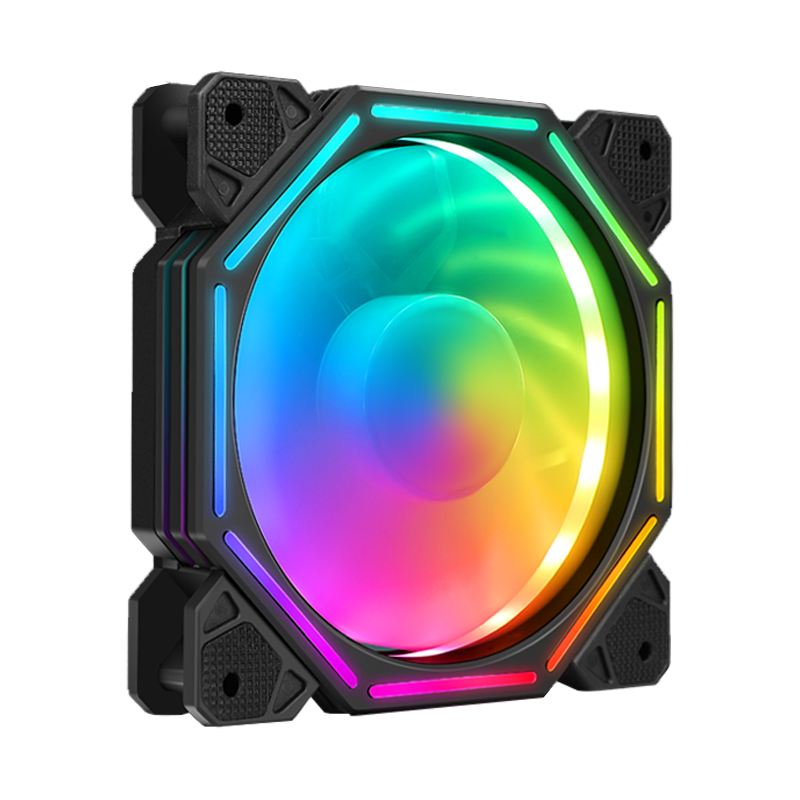 New Design Hot Selling PC RGB Fan for Gaming Case Pc Computer Fan RGB 6 Pin 120mm Cooling Fans 12CM Air Cooler