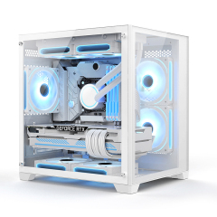 hot selling pc case Gaming pc cabinet gaming computer case ATX M-ATX Towers with 120MM RGB Fan