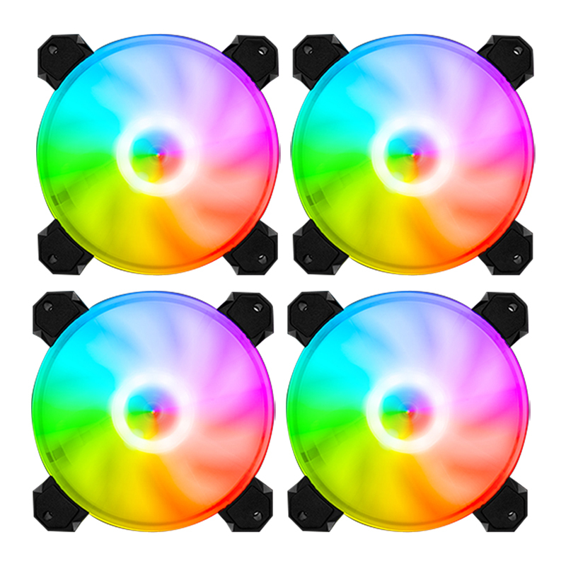 Newest Design Colorful PC Case 120mm RGB LED Fan Liquid Cooler Cooling Fan Ventilador With ARGB Controller Set