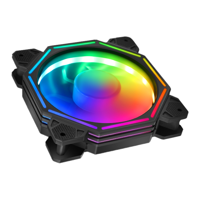 New Design Hot Selling PC RGB Fan for Gaming Case Pc Computer Fan RGB 6 Pin 120mm Cooling Fans 12CM Air Cooler