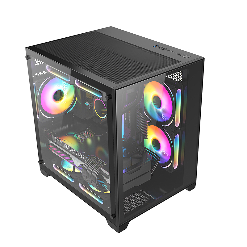 Hot Selling pc Case Gaming pc cabinet gaming computer case ATX M-ATX Towers with 120MM RGB Fan