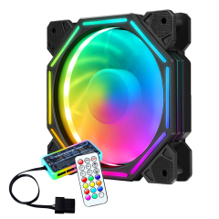 New Design Hot Selling PC RGB Fan for Gaming Case Pc Computer Fan RGB 6 Pin 120mm Cooling Fans 12CM Air Cooler