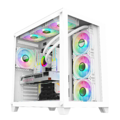 Factory New Product ATX Gaming Cabinet Mid-tower Computer CPU Case Gaming PC Case USB3.0 For Desktop Tempered Glass Panel