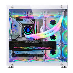 New Custom Logo Mid Tower Computer Casing Wholesales ATX PC Cabinet Gaming Cases Towers with 360mm CPU Water Cooler