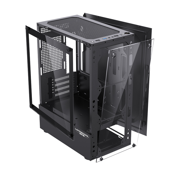 New Design PC Case Mesh Cooling CPU Cabinet Mid Tower ATX Glass Case PC Gaming Computer Desktop Cases & Towers