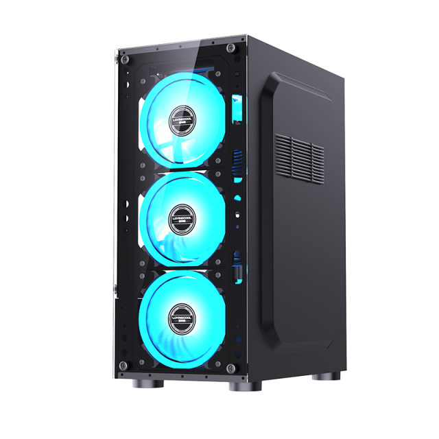 New Design PC Case Mesh Cooling CPU Cabinet Mid Tower ATX Glass Case PC Gaming Computer Desktop Cases & Towers