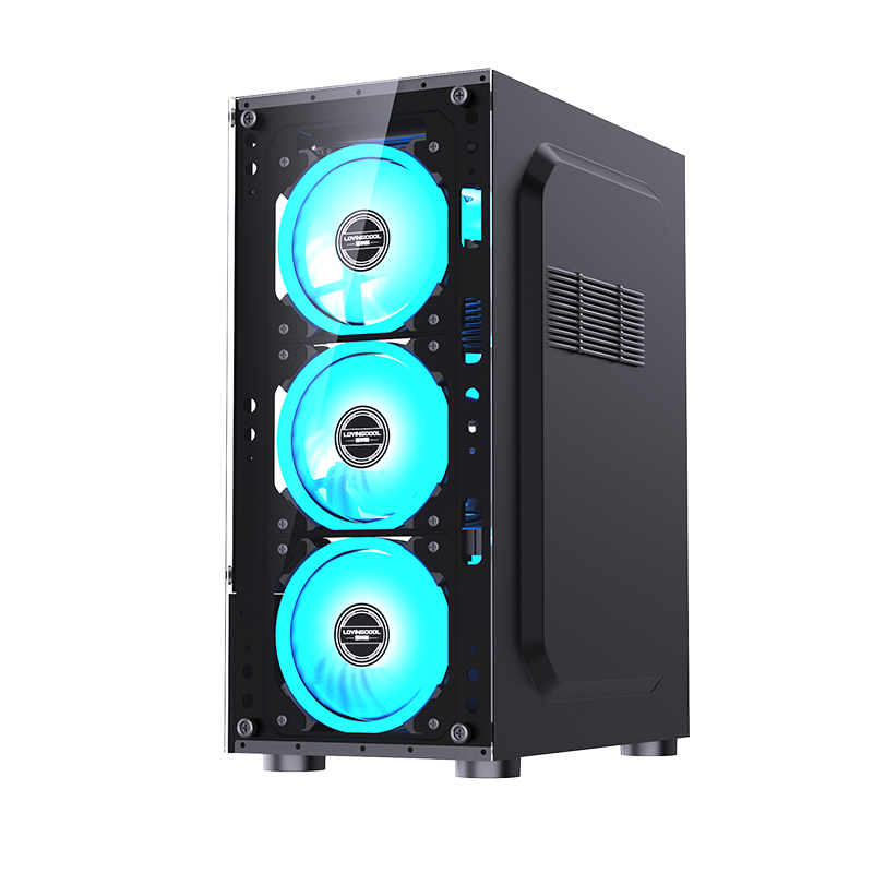 New Design PC Case Mesh Cooling CPU Cabinet Mid Tower ATX Glass Case PC Gaming Computer Desktop Cases & Towers