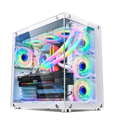 New Custom Logo Mid Tower Computer Casing Wholesales ATX PC Cabinet Gaming Cases Towers with 360mm CPU Water Cooler