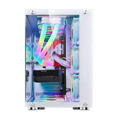 New Custom Logo Mid Tower Computer Casing Wholesales ATX PC Cabinet Gaming Cases Towers with 360mm CPU Water Cooler