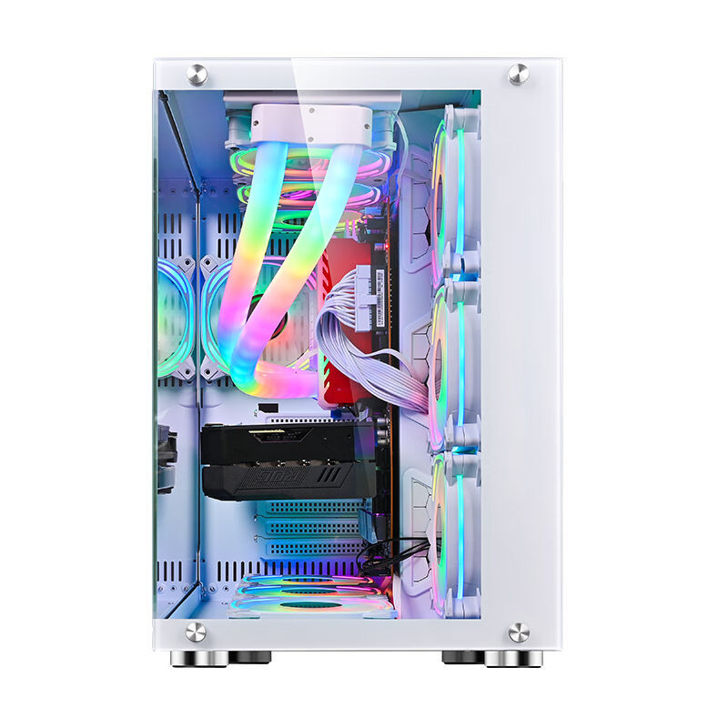 New Custom Logo Mid Tower Computer Casing Wholesales ATX PC Cabinet Gaming Cases Towers with 360mm CPU Water Cooler