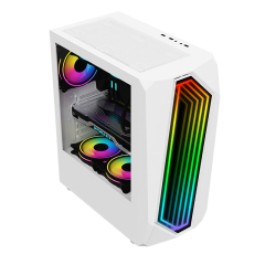 Best Buy PC Case Gaming mit RGB-Lüftern Full Towers Desktop Cover Case Gehäuse aus gehärtetem Glas