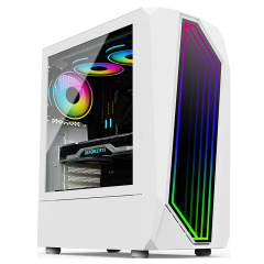 Best Buy PC Case Gaming mit RGB-Lüftern Full Towers Desktop Cover Case Gehäuse aus gehärtetem Glas