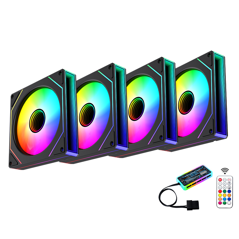4 Pin Pwm 120mm Pc Case Fan Quiet 12cm Cooling Fan Silent CPU Cooler 12v Dc Adjust Speed Radiator RGB Fans for PC
