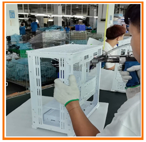 Custom Gaming PC Computer Case Bag Tempered Glass Mid Tower MATX Desktop PC Game Case with LCD Temperature Display