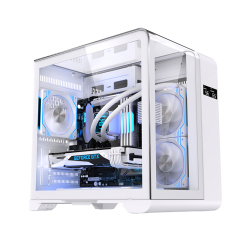 Custom Gaming PC Computer Case Bag Tempered Glass Mid Tower MATX Desktop PC Game Case with LCD Temperature Display