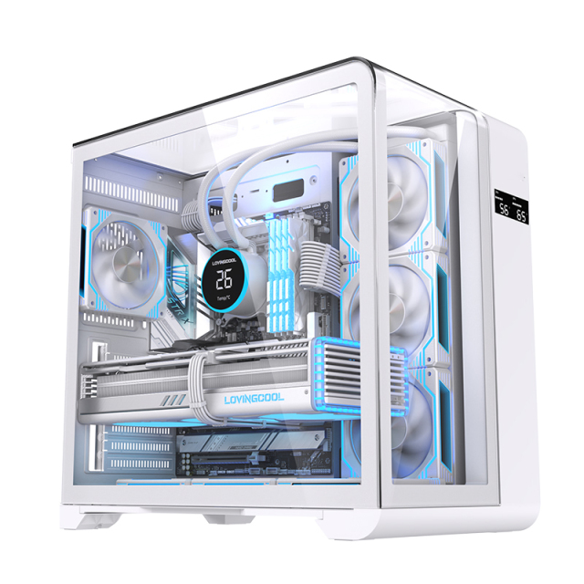 Manufactures OEM/ ODM Custom Mid Tower ATX Gaming PC Case Desktop Computer Cases Cabinet with Temperature Display