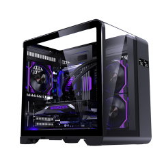 Custom Gaming PC Computer Case Bag Tempered Glass Mid Tower MATX Desktop PC Game Case with LCD Temperature Display