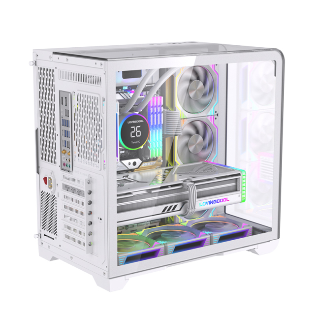 Manufactures OEM/ ODM Custom Mid Tower ATX Gaming PC Case Desktop Computer Cases Cabinet with Temperature Display