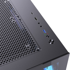 OEM Custom Logo Gaming PC Case RGB Cooler CPU Cabinet Mid Tower MATX ITX Computer Desktop Chassis with PC Fans