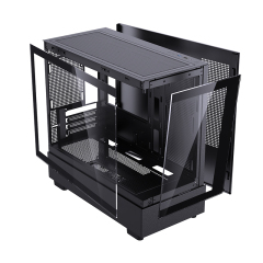 Factory Custom Logo PC Case Gaming Computer Tempered Glass M-ATX Tower PC Case For Desktop with 120mm RGB Fans